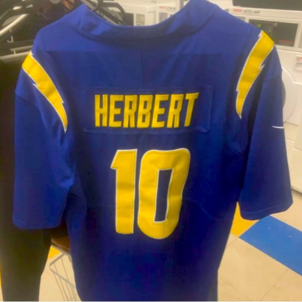 NFL Chargers Jersey #10 Herbert Royal Blue(2nd Alt) Nike Large